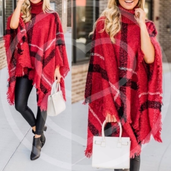 MARI Plaid Autumn Feels Poncho  - Picture 15 of 15